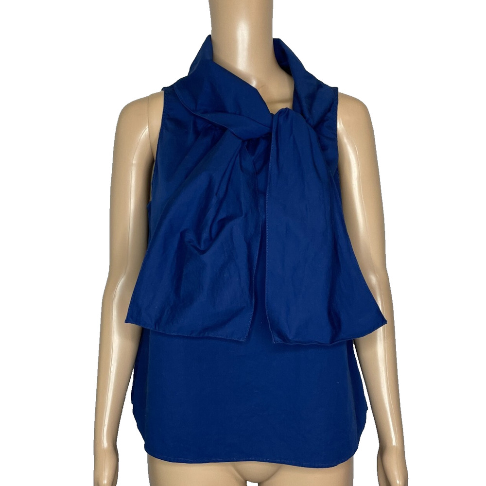 Sara Campbell Blue Sleeveless Blouse